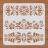 BENECREAT Plastic Folk Decorative Painting Stencil Templates, 12x12inch Floral Pattern Scandinavian Style Reusable Drawing Stencils for DIY Art Cr...