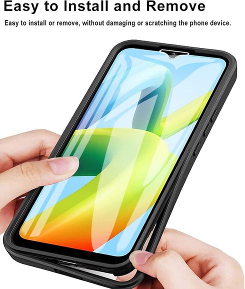 Ysnzaq Full Surround Clear Case for Xiaomi Redmi A1+ /Redmi A2+, Soft TPU Screen Protection with Wireless Charging Phone Cover for Xiaomi Redmi A1...