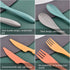 Knives Spoons and Forks Set, Wheat Straw Cutlery Set, Reusable Flatware Set for 4, Utensils for Party, Travel, Work, Picnic, Camping or Daily Use ...