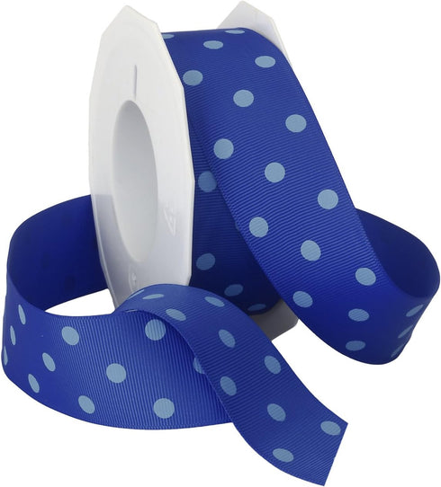 Morex Grosgrain Ribbon, Electric Blue/Copen Dots (3908.38/20-352)...