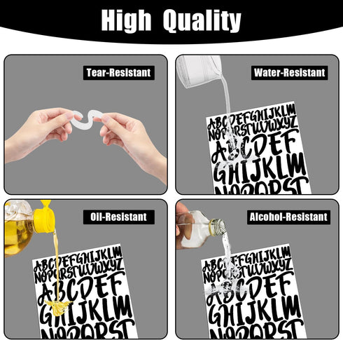 10 Sheets Waterproof Vinyl Letters Stickers, 1in 2in Self Adhesive Alphabet Stick Lower Case Letters Stickers Uppercase Letters Stickers for Craft...