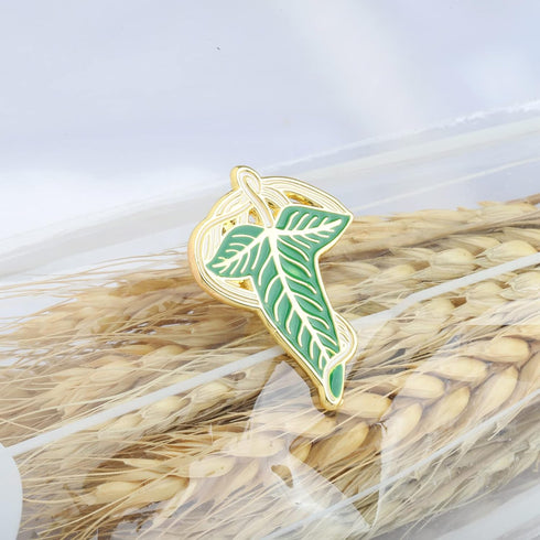 Movies Inspired Jewelry Elven Green Leaf Brooch Movie Fans Necklace for BFF Arwen Evening Star Butterfly Brooch...