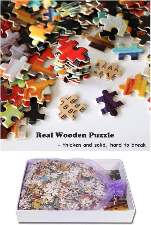 Wooden Puzzle Jigsaw Puzzle 300 Piece for Adults Cupcakes Premium Cake Puzzles Perfect Interlocking Clear Printing...