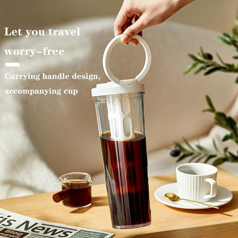 Cold Brew Coffee Maker and Ice Tea Brewer Pitcher, Beverage Cooler Large Capacity Teapot with Mesh Filter 1L(35oz) (Green)...