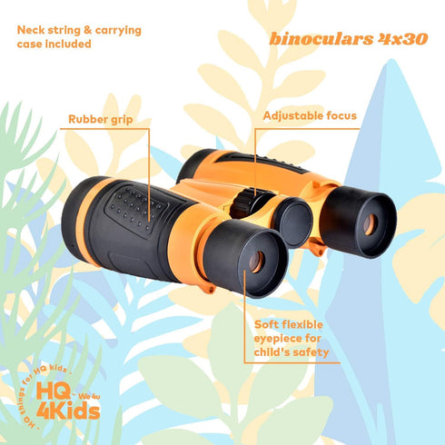 Outdoor Adventure Kit for Kids: Binoculars, Compass, Magnifying Glass & Flashlight. 3-12 Year Old Boys & Girls...