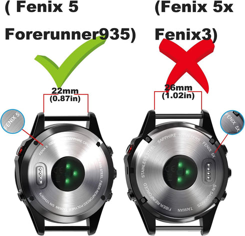 NotoCity Compatible with Forerunner 935 Watch Band sport silicone watch strap Replacement for Fenix 5/Fenix 5 Plus/Fenix 6/Fenix/Forerunner 935/Fo...