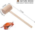 4Pcs Wooden Hammers, Natural Hardwood Crab Lobster Seafood Mallets...