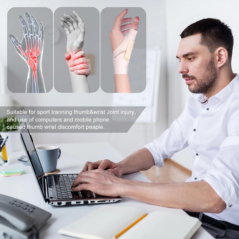 Thumb Wrist Brace Compression Sleeve for Arthritis Pain Relief Protector Support, Sport Carpal Tunnel Support, Elastic Wrist Support Brace for Men...