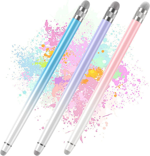 3PCS Stylus Pens for Touch Screens, Stylus Pen for iPhone/iPad/Tablet Android/Microsoft/Surface, Compatible with All Touch Screens(Purple/Pink/Blu...