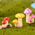 Miniature Fairy Garden Accessories, 8 Pcs Miniature Mushroom Figurines Cake Toppers Micro Landscape Garden Decoration for DIY Miniature Craft Deco...