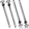 4 Pieces Titanium Long Handle Spork and Spoon 8.4 Inch Ultralight Portable Flatware Lightweight Soup Spoon Camping Spork Utensil for Outdoor Campi...