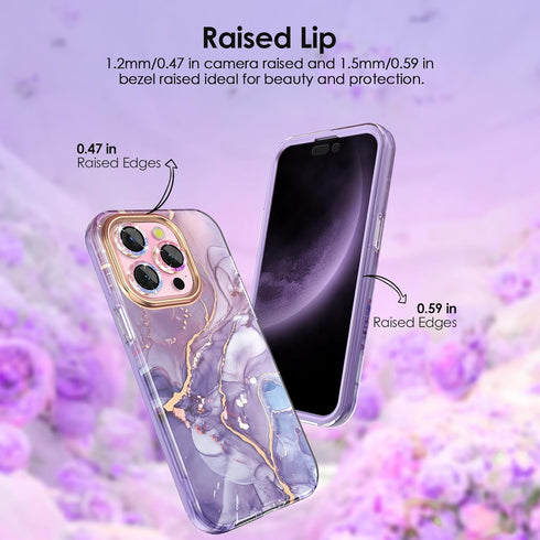 iPhone 15 Pro Case with Glitter Camera Protector + Screen Protector + Bumper iPhone 15 Pro 360 Full Body Protective Case Stylish Shiny Shockproof ...