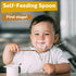 5 Pieces Silicone Baby Spoons Kids Utensils Self Feeding Supplies First Stage Baby Heat Resistant Food Spoon Safe Infant Baby Spoon for Over 6 Mon...