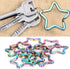 Pentacle Shaped Key Rings, Flat Metal Chain Rings Construction Long Lasting Lightweight Portable Colorful for Fashionable Home Car Office DIY Jewe...