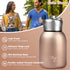 Gets Mini 9 oz Stainless Steel Water Bottle, 280ML Vacuum Insulated Water Bottle Leak Proof Sport Tumbler Cup Hot and Cold Water Bottle (Rose gold...