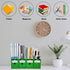 Green Cardboard Magazine Holder (2 Pack), Magazine File Holder for Desk, Sturdy Book Bins for Classroom, Vertical File Folder Organizer, 10.6'' H×...