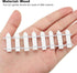 MECCANIXITY 4pcs 3.9 Inch Miniature Garden Fence, Mini Ornament Wood Picket Fence Decorative for Dollhouse Home DIY, White...