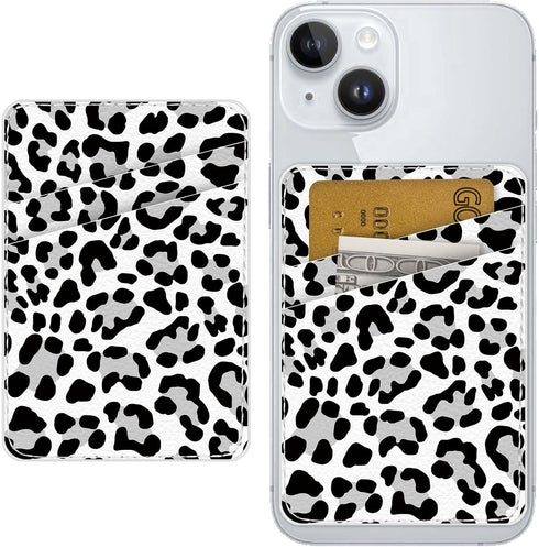 Leather Phone Card Holder Phone Wallet, Stick Back Phone Wallet Sticker Stylish Phone Case Credit Card Holder, Suitable for iPhone, Samsung, Andro...