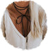 Doubnine Boho Feather Choker Wrap Necklace 2pcs Versatility Vegan Suede Y Lariat Gothic Black Brown Bronze Accessories for Women...