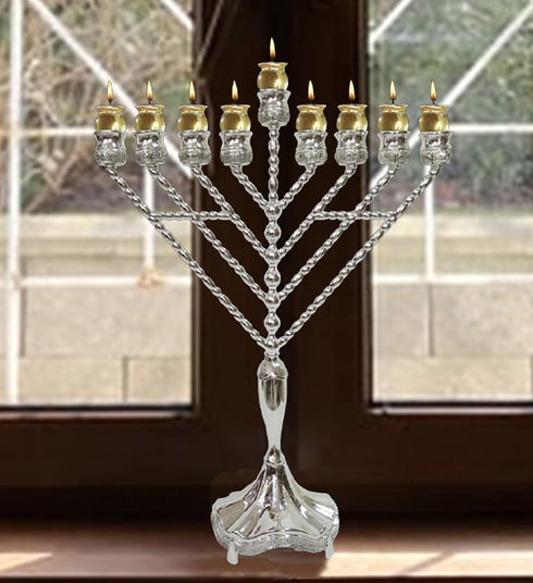 Ner Mitzvah Hanukkah Menorah Glass Oil Cups - Elegant Holders for Oil for Shabbos and Chanukah – Durable Quality, Long-Lasting - Size #3 (9-Pack)...