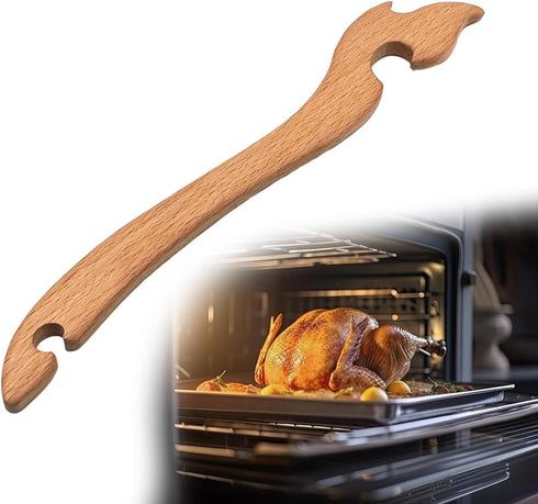 Easy Bake Oven Push Pull Tool,Beech Wood Oven Rack Puller,Prevent Scalding,Pull Out Hot Racks Safely,Oven Accessories Very Suitable Kitchen Oven,T...