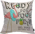 HOSNYE Flamingo Throw Pillow Case Cushion Covers Cool Pink Flamingo Ready for Pool Party Summer Cotton Linen for Couch Bed Sofa Car Waist 18 x 18 ...