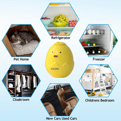 Fridge Deodorizer Fresheners Smell Odor Eliminator,Cute Chick Refrigerator Freezer Deodorizer Odors Absorber Remover (green)...