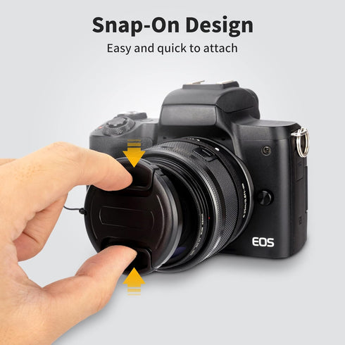 49mm Center Snap-on Lens Cap JJC Camera Front Lens Cover for Canon Nikon Fujifilm Sony Olympus Panasonic any Lens with 49mm Filter Thread Replaces...