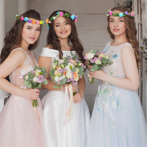 Syhood Rose Style Crowns Making Kit, 168 Pcs Parts, Make Your Own Flower Crown Wreath Headbands and Bracelets Craft Kit Hair Accessories Handmade ...