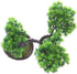 KOET Artificial Bonsai Pine Tree, 11Inch Faux Potted Plant Desk Display Fake Tree Pot Ornaments, Japanese Cedar Bonsai Plant for Home, Office Deco...