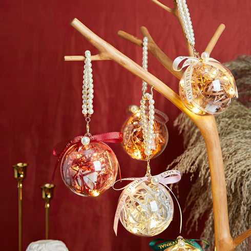 Kingrol 20 Pack 4-Inch Clear Plastic Fillable Ornaments Ball, for Christmas, Wedding, Party, Home Decor...