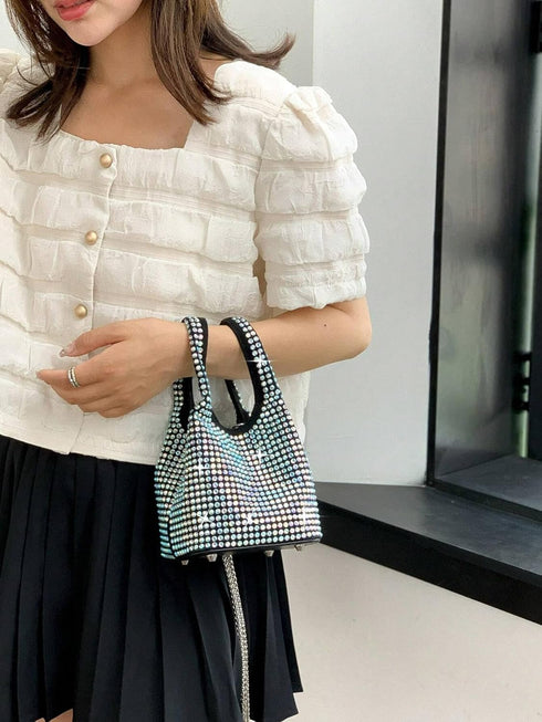 Evening Bag, Rhinestone Clutch Sequins Purse Designed for Parties, Wedding Celebrations, Prom Nights, and Clubs...