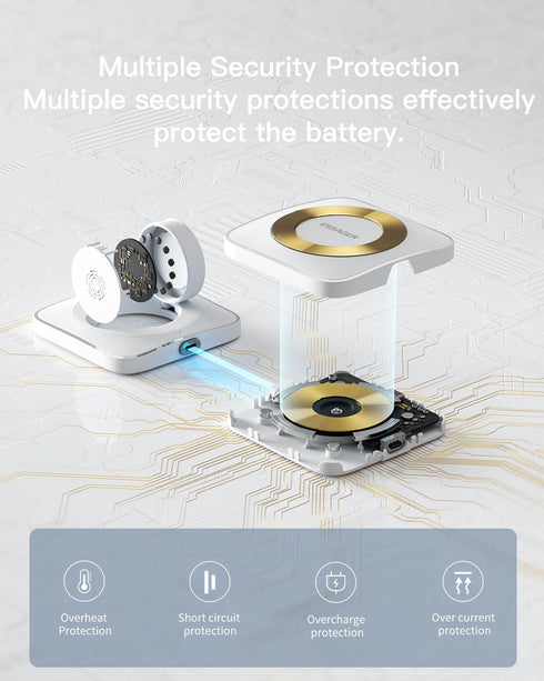 ?????????????? 2 in 1 Wireless Charging Station Magnetic Detachable, Wireless Magnetic Charger for Apple, Compatible with iPhone 15/14/13/12, Airp...