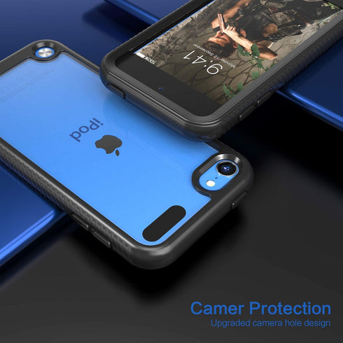 for iPod Touch 7th Generation Case,2 in 1 Shockproof iPod Case with 2 HD Screen Protectors,Hybrid Heavy Duty Protection Shock Resistant Cover for ...