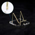 PATIKIL 3" x 3" x 2" Acrylic Display Stands, Display Easel Holder Metal Arm Crystal Display Stand for Mineral Gemstone Style 2, Clear...