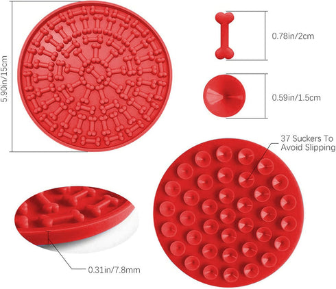 4pc’s Boredom & Anxiety Reduction Slow Feeders for Dogs; Ideal for Food, Treats, Yogurt, and Peanut Butter. Slow Feed Dog Bowl: A Fun Alternative!...