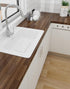 Dark Brown Butcher Block Contact Paper Peel and Stick Kitchen Countertop Wallpaper Shelf Liner Roll for Bathroom Counter Table Laundry Room Wall D...