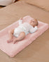 2 Pack Solid Changing Table Pad Cover Cradle Sheet, Fits 32"/34''x16" Contoured Diaper Changing Pad, Dots Plush Changing Table Covers (Pink + Purp...