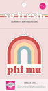 Phi Mu - Rainbow Air Freshener - 2/Pack - Flowers & Sunshine Scent...