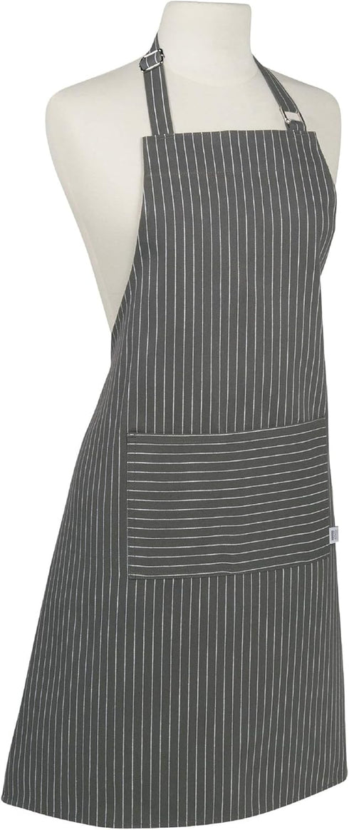 Now Designs Basic Cotton Kitchen Chef's Apron, Pinstripe Granite...