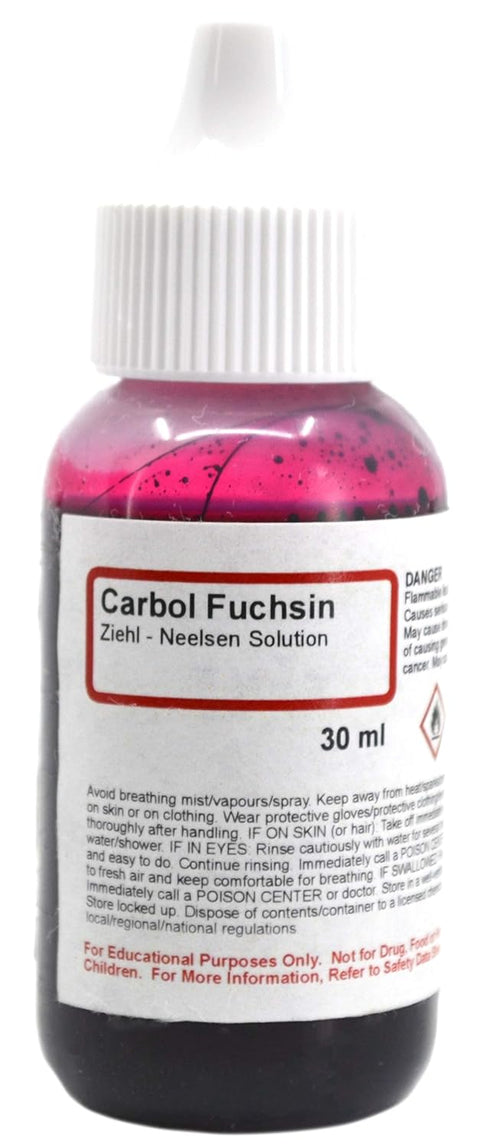Innovating Science Carbol Fuchsin (Ziehl Neelsen) Solution, 1 fl oz (30mL) - The Curated Chemical Collection...