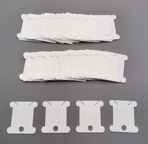 Fokanlo 300 Pieces Plastic Floss Bobbins with 1 Bobbin White Winders for Cross Stitch Cotton Thread Craft DIY Sewing Storage,Thread Organizer Hold...