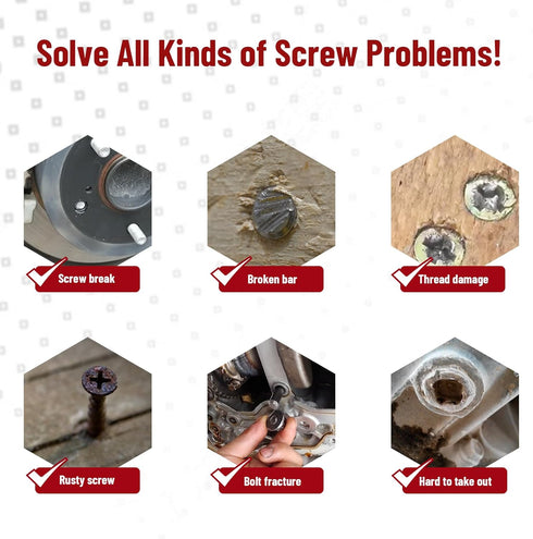 Damaged Screw Extractor Set, 22 PCS Easy Out Stripped Screw Extractor Kit, Chromium-vanadium Steel Broken Screw Remover Set with Magnetic Extensio...