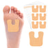 66 Pcs U Shaped Felt Callus Pads, Self-Stick Cushions Protect Calluses from Rubbing on Shoes, Pain Relief Foot Cushion Forefoot Foot Pads for Men ...