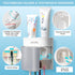 Boperzi Toothbrush Holder Wall Mounted Toothpaste Dispenser Gray Dustproof Cover for Shower Bathroom Set with 2 Toothpaste Squeezers (Not Electric...