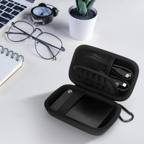 External Hard Drives HDD Carrying Case for Seagate/WD Elements/Toshiba Canvio Basics/WD My Passport, Portable Travel Case Protective Cover Storage...