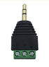 CERRXIAN 3.5mm 3 Pole Stereo Audio Video Male to 3 Screw Terminal Female Double Track Headphone Replacement Solderless Balum Converter Adapter (2-...