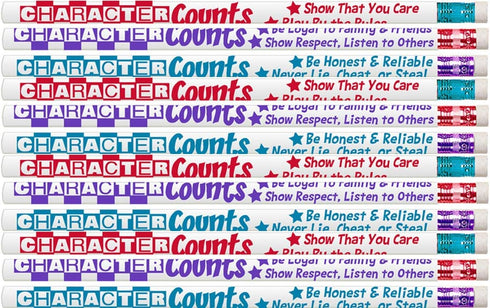 Express Pencils D1546 Character Counts - 36 Qty Package - Character Pencils...