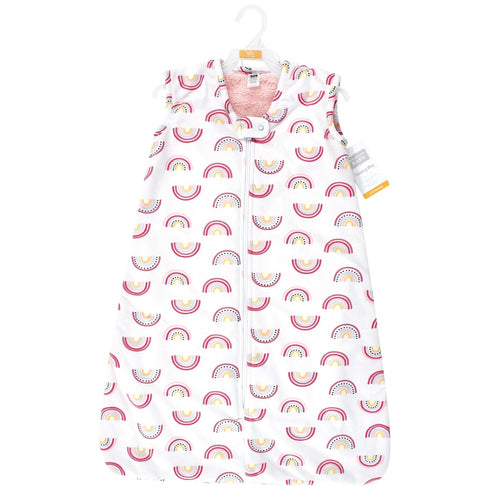 Hudson Baby Unisex Baby Plush Faux Fur Sleeping Bag, Wearable Blanket, Modern Rainbow, 6-12 Months...