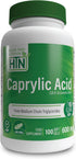 Health Thru Nutrition Caprylic Acid 600mg 100 Softgels | C8 Octanoic Acid from pure 1g MCT Oil | Non-GMO & Soy Free | Support Healthy Digestive an...